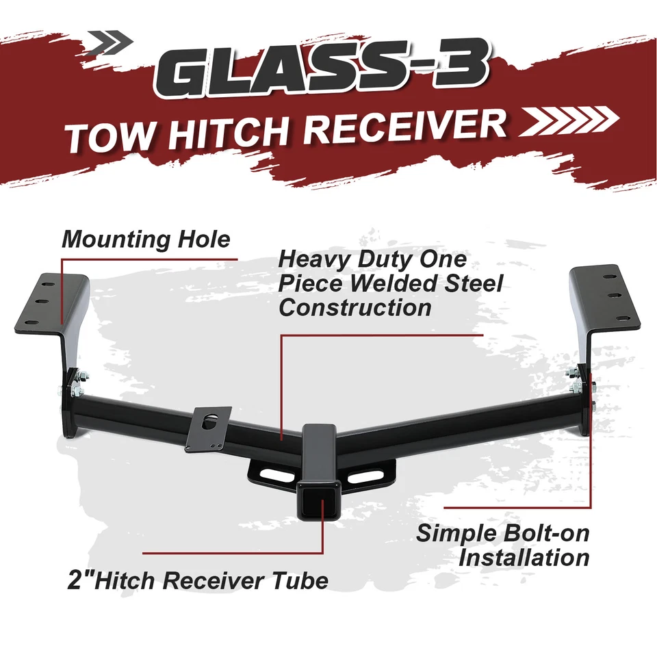 For Toyota RAV4 2006-2018 Class 3 Trailer Tow Hitch Receiver 2" Black 06-18 - Imagem 4 de 4