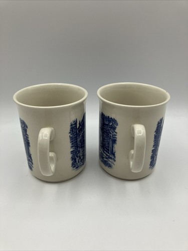 (2) EIT England Vintage 8 oz cups, set of 2, Charles Dickens street scene - Picture 10 of 16