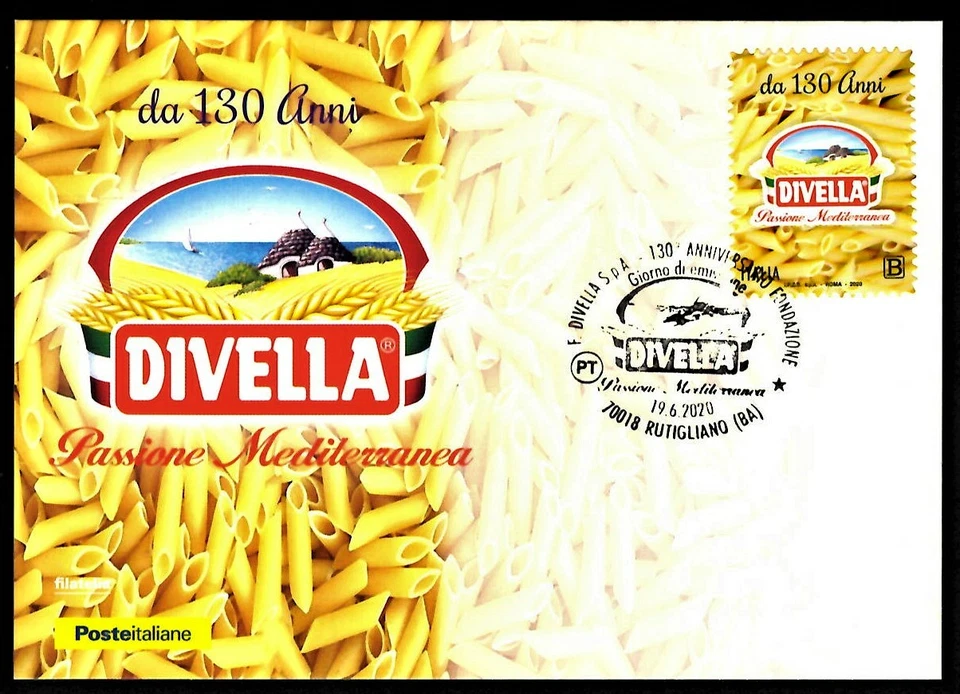 Italia 2020 : Divella - Cartolina Ufficiale Poste Italiane