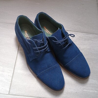 Orig Moncrief blaue Wildleder Schuhe (Blue Suede Shoes) 9 UK / 44 herren