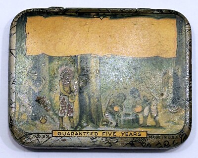 VINTAGE PROPHYLACTIC TIN ''TEXIDE'' CONDOMS with WRAPPERS & LABEL INSIDE