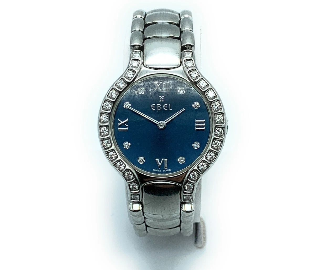 Ebel Beluga Stainless Steel 0.50ctw Diamond Bezel Ladies Watch