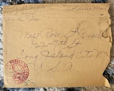 1918 WW1 AEF Censored Soldiers Mail to Long Island City NY USA See Photos