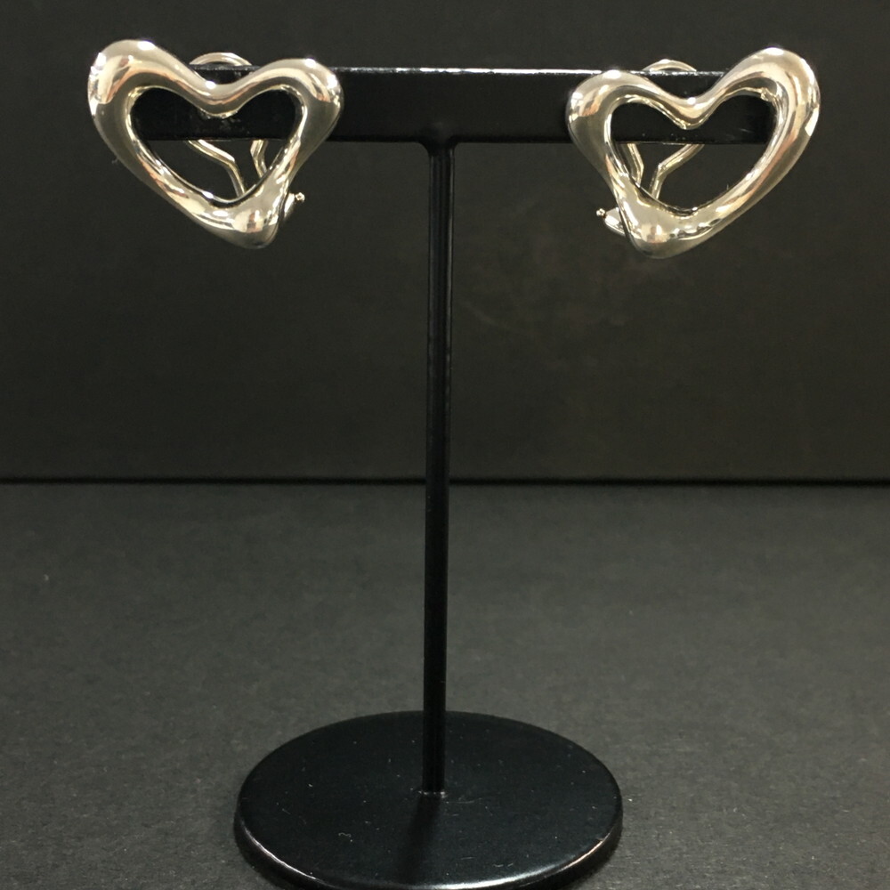 TIFFANY&CO. Silver 925 Open Heart Earrings/2AF2220