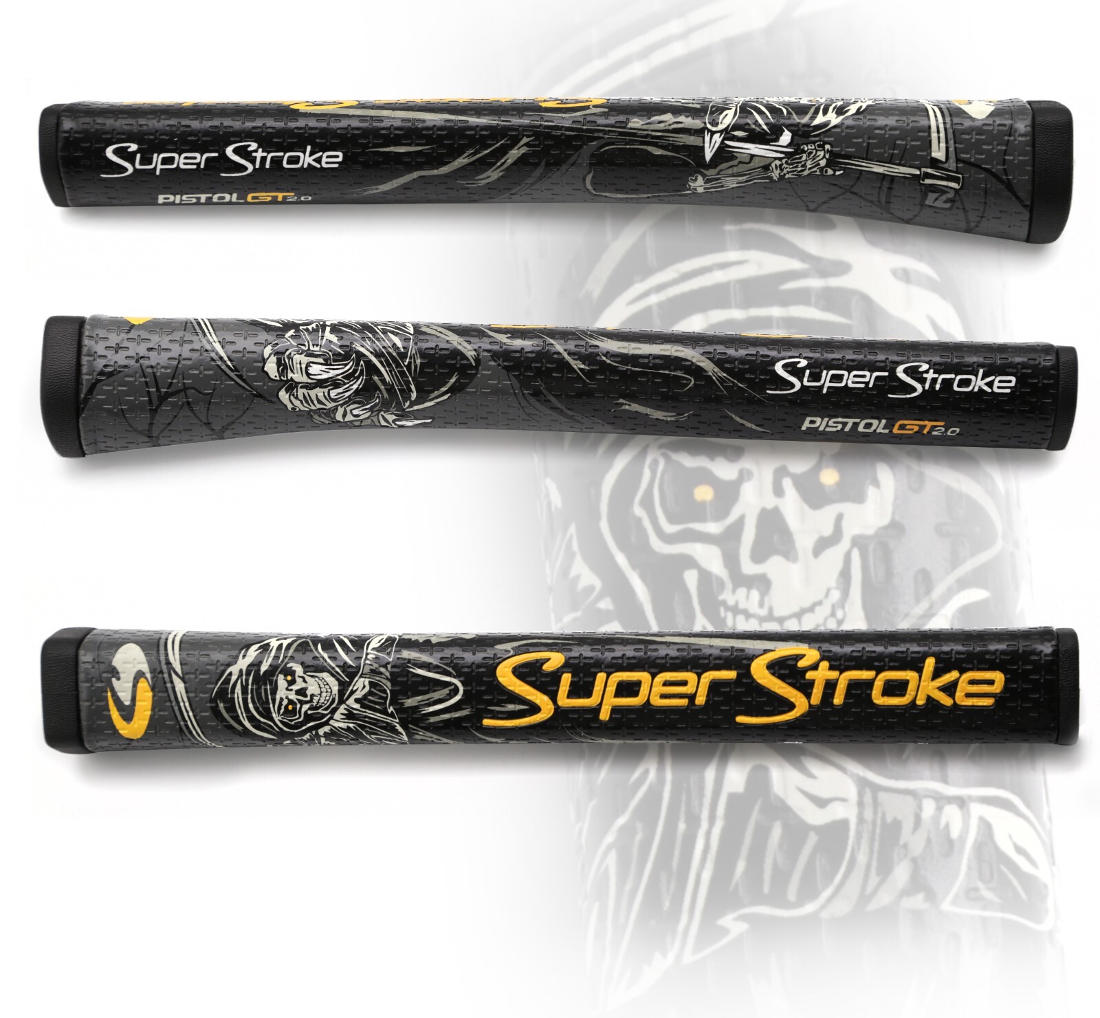 SuperStroke PistolGT SPECIAL EDDITION BLACK SKULLS Putter Golf Schläger Griff. 2