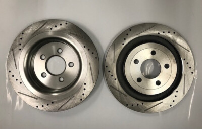 2 BREMSSCHEIBEN HINTEN FÜR FORD MUSTANG 2015-2020 330mm  gebohrt und geschlitzt