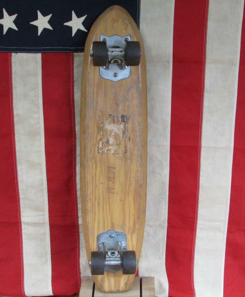 Vintage 1960s Nash Goofy Foot Wood Skateboard Urethane Wheels 23