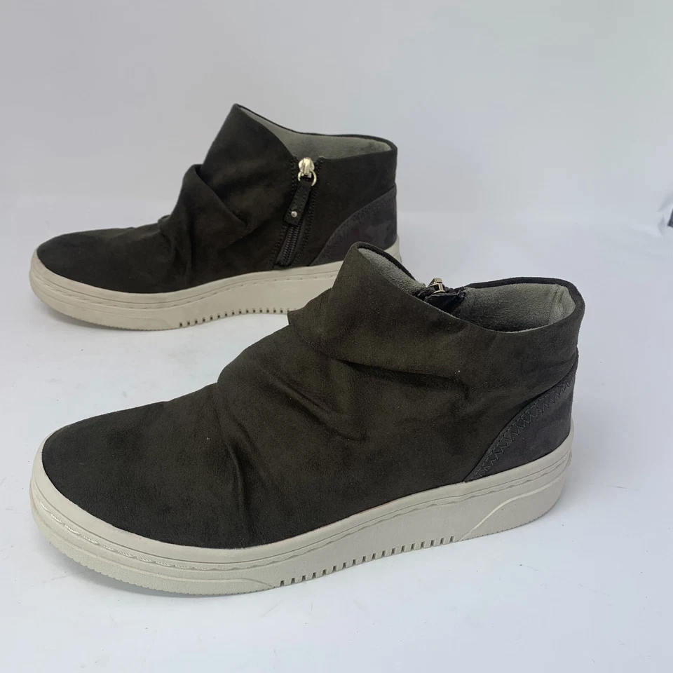 Dr. Scholl's Energy H6654F1 Tenis Mujer 8.5M Verde Oliva Cremallera Lateral Zapatos 0740 Foto 2 de 4