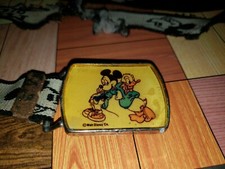 Vintage Walt Disney Co. Lee Belt Buckle Mickey Mouse  Donald Duck Made in USA