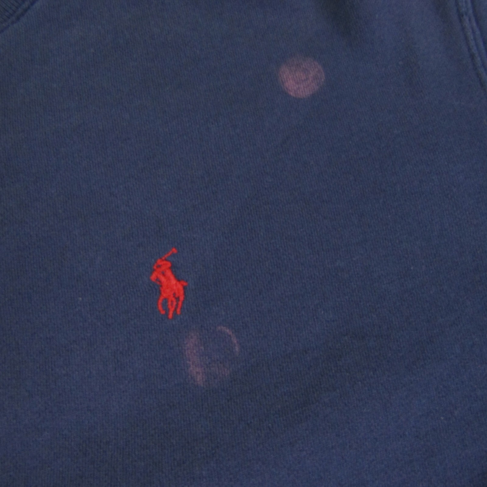 Felpa Polo Vintage Ralph Lauren Uomo Media Blu Gilet Rosso Pony Y2K^