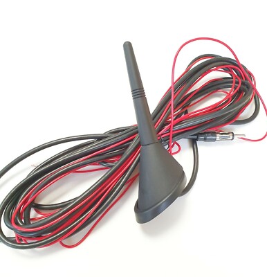 Universal DIN Auto Stab Gummi Flex Dach Antenne Radio AM FM mit Verstärker 5m