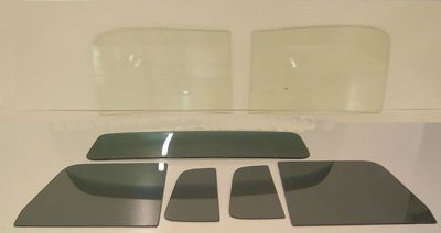 1951 1952 1953 Chevy GMC Pickup Glass Clear 2pc Windshield Grey Vent Door Back
