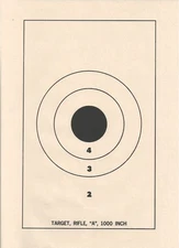 1000 Inch Rifle "A" DCM Rifle/Carbine Target, 8-1/2 x 11-1/4 (100) FREE SHIPPING