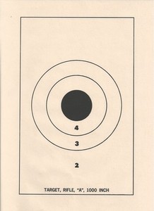 1000 Inch Rifle "A" DCM Rifle/Carbine Target, 8-1/2 x 11-1/4 (50), FREE ...