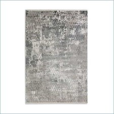 Kurzflor Teppich Schöner Wohnen Rauten anthrazit grau Viskose Vision