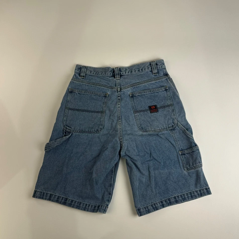 Pantalones Cortos De Colección OTB Para Hombres Azul Denim Carpintero Jean Pantalones Cortos Sueltos Skate jnco 30 Cadera y2k Foto 2 de 4