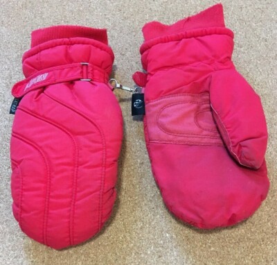 Gordini Ski Mitts Heatrap Thinsulete Core-tex Women Size M Red Knit Snowcuff