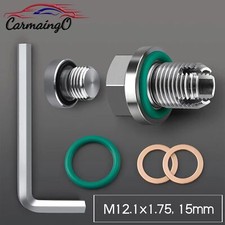 M12.1x1.75 15mm Oversize Piggyback Oil Drain Plug Self Tapping Thread Repair