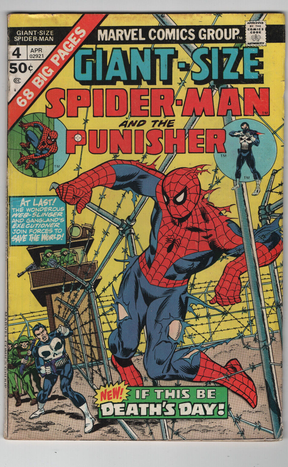 Amazing Spider-Man Giant Size #4 3rd Appearance App Punisher 1975 Marvel Comic
