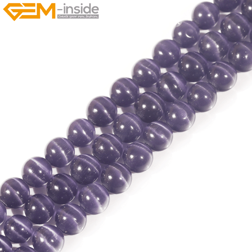 Verschiedene Farben Katzenauge Runde Glasperlen für Schmuckherstellung Strang 14 Zoll Massen - Bild 36 von 53