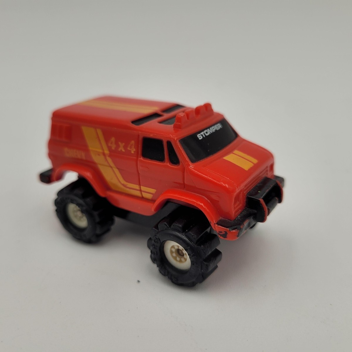 Vintage McDonald's Mini Schaper Stomper Red Orange Chevy Van 4x4