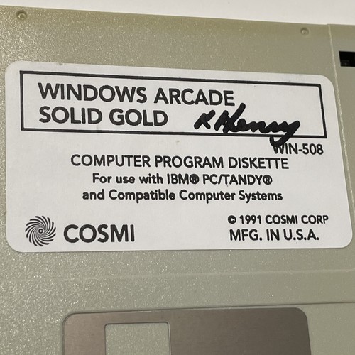 Disquette Windows Arcade Solid Gold 3,5" 1991 cosmi - Photo 2/2