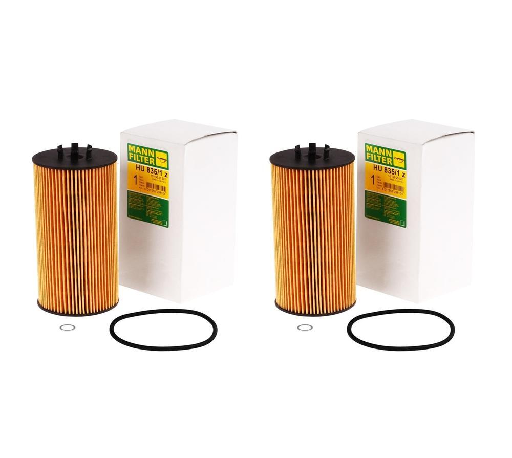 Pair Set of 2 Engine Oil Filters Mann HU835/1z For VW Phaeton Audi A6 Quattro S4