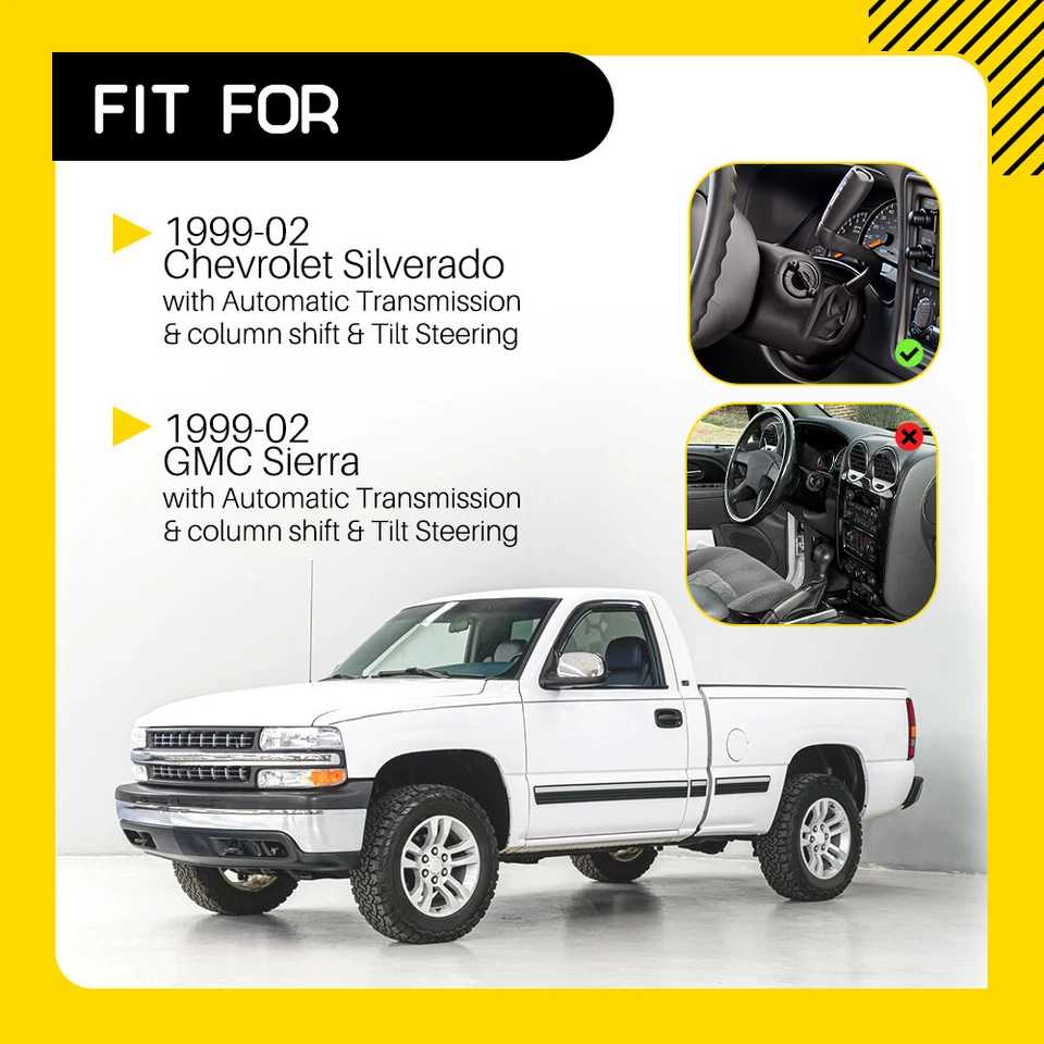 Cubierta de columna de dirección cubierta y bota de cambio Fit 1999-06 Chevrolet Tahoe 26093753 Foto 2 de 4