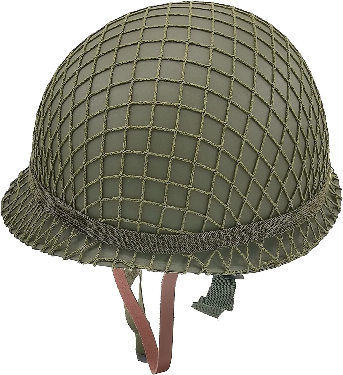 WWII US Army M1 Helmet, WW2 Gear, WW2 Helmet Metal Steel Shell Replica with N...