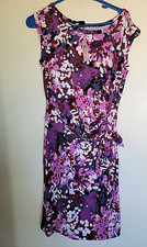 Ann Taylor Women's Purple Floral Dress Size MP NEW