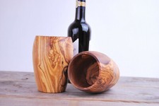 Holzbecher Trinkbecher Stiftbecher Kaffee Becher Zahnputzbecher aus Olivenholz