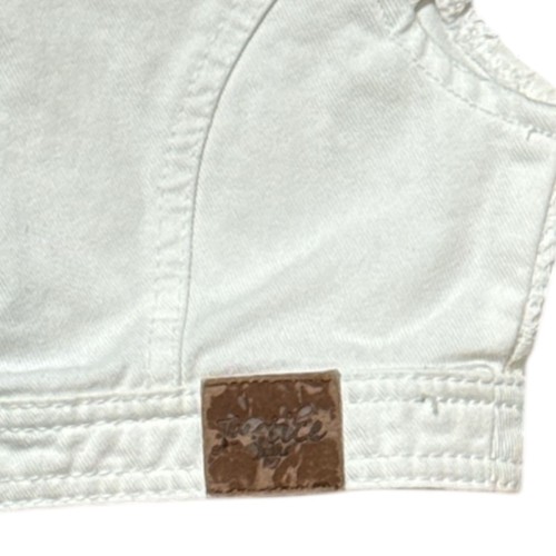 White Lace-Accented Justice Girls Size 10 Cropped Bolero Jacket Short Sleeves - Picture 6 of 6