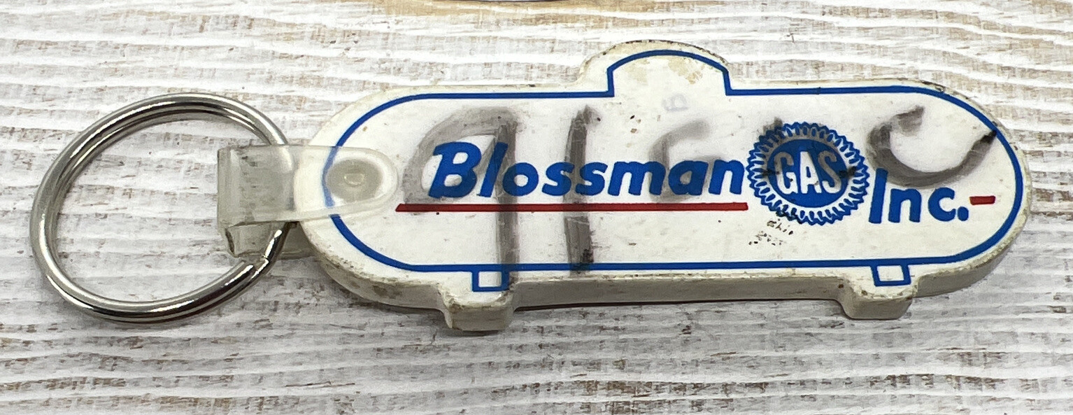 BLOSSMAN GAS Advertise Keychain Propane Household Fuel Belmont NC North