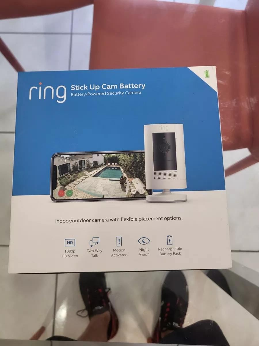 Ring 1080p Wireless Stick Up Security Camera (Battery) - White