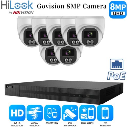 4K HIKVISION COLORVU AUDIO CCTV SYSTEM IP POE NVR 8MP KAMERA MIKRO NACHTVISION KIT - Bild 20 von 44