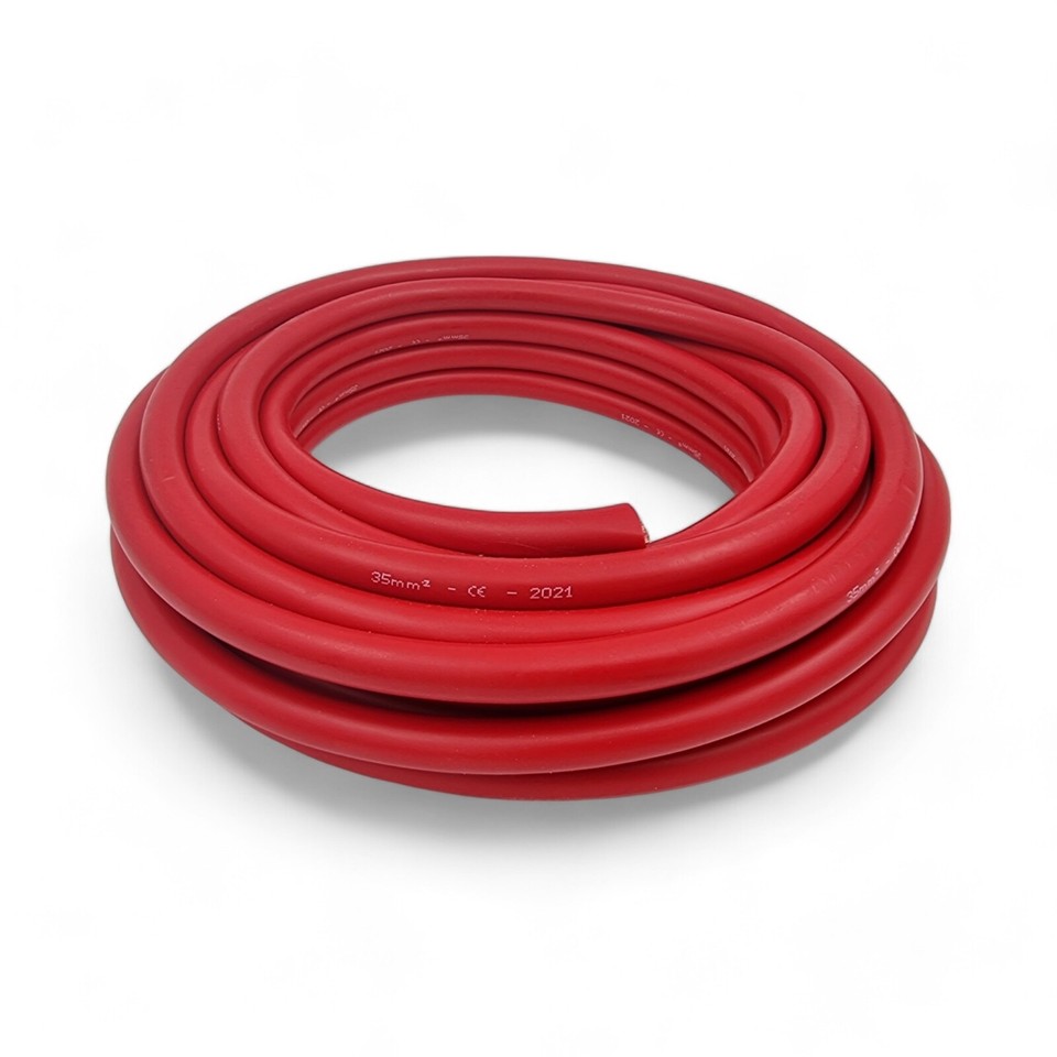 Hi-Flex Battery Cable - 10mm² To 95mm², PVC Heavy Duty Welding Wire, Copper, Red/Black