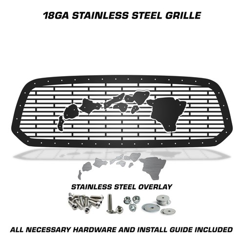 300 INDUSTRIES Custom Aftermarket Grille for 13-18 Ram 1500 Truck HAWAII PRIDE B - Bild 2 von 4