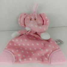 LOVEY Baby Ganz Pink ELEPHANT Polka Dot Baby Taggy Teether Corners Toy Lovie