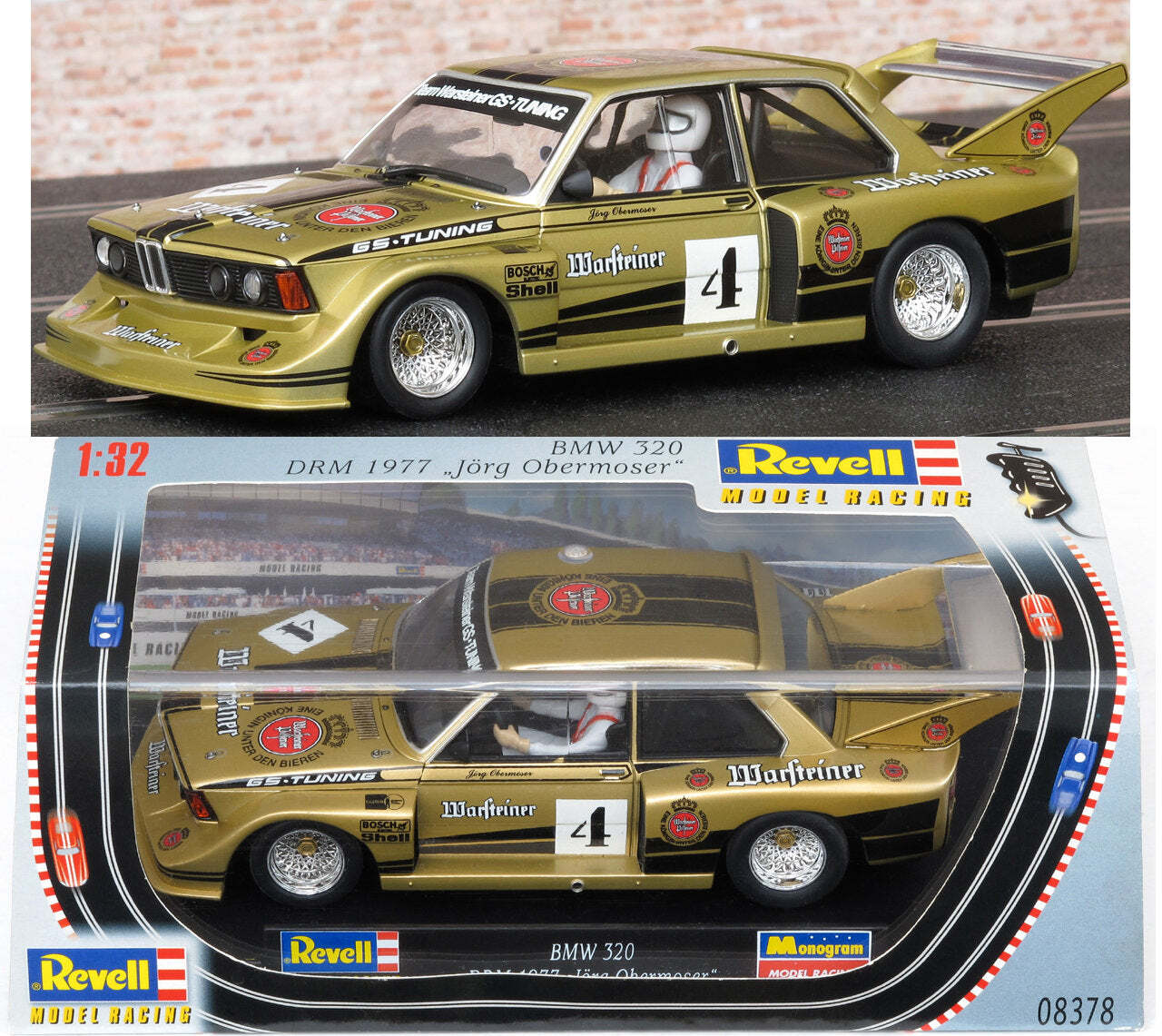Revell Monogram BMW 320 DRM 1977 Jörg Obermoser 1/32 Slot Car 08378 | eBay