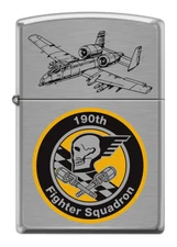 190th Fighter Squadron Zippo MIB  A-10 Thunderbolt II Brushed Chrome