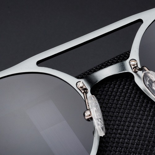 Retro Round Al-Mg Men's Polarized Sunglasses Driving Outdoor Fishing Eyewear - Picture 7 of 9