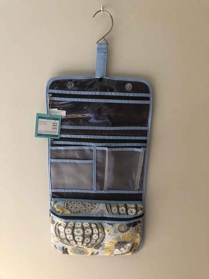 NWT Waverly Hanging Toiletry Cosmetic Travel Bag Organizer Floral - Imagem 2 de 4
