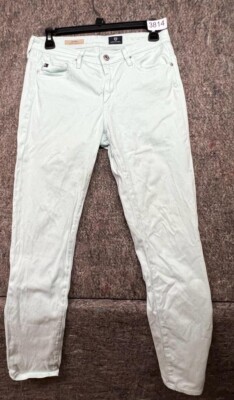 Adriano Goldschmied Jeans The Prima Denim Mid Rise Cigarette Blue 27R Made USA