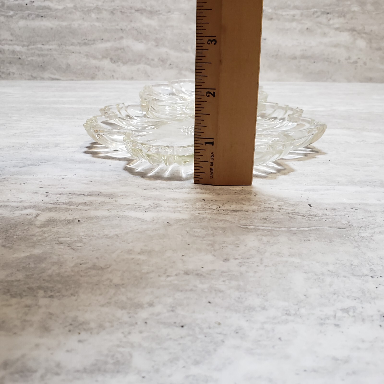 Garden Club by Colony Clear Glass Snack Cup and Plate Set Vintage Flower Design