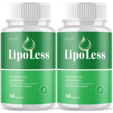 (2 Pack) Lipo Less Advanced Energy & Fitness Supplement LipoLess 120 Capsules