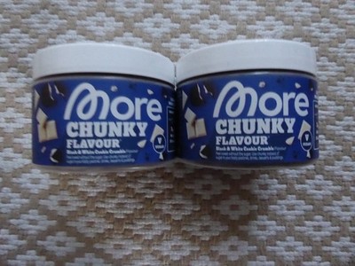 More Nutrion Chunky Flavour, black & white Cookie Crumble, neu, 2 Dosen, 150 g