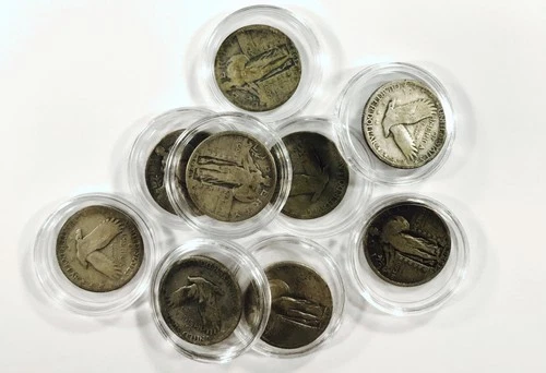 LOT OF 9 MIXED DATE STANDING LIBERTY QUARTERS! SWEET COLLECTOR LOT! NR #G3413