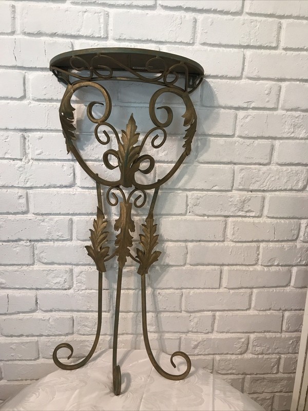 vintage wrought iron decorative wall Mounted Plant Stand 