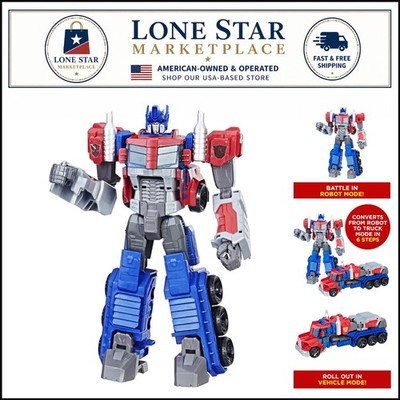 Amazon Exclusive Transformers Optimus Prime 11-Inch Action Figure - 2 Toys in 1