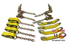 Roll Back Tie Down System Chain Ends 8 Point Tie Down Kit for 1 - Pack Yellow